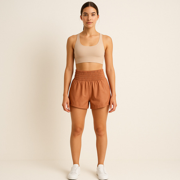 Free People Pants - FP Movement by Free People The Way Home Brushed Apricot Shorts - Extra Small